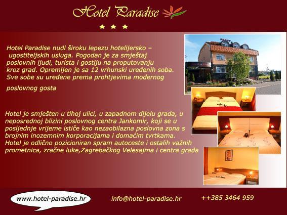 Hotel Paradise Загреб Экстерьер фото